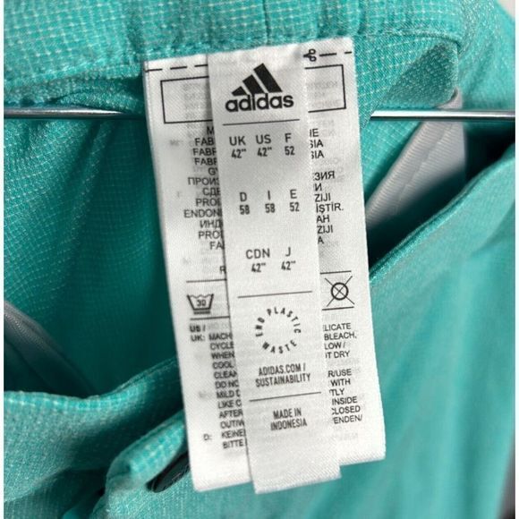 NEW Adidas Men's‎ 42 Crosshatch Golf Shorts Poly Blend Lightweight, Sea Green - Picture 4 of 8